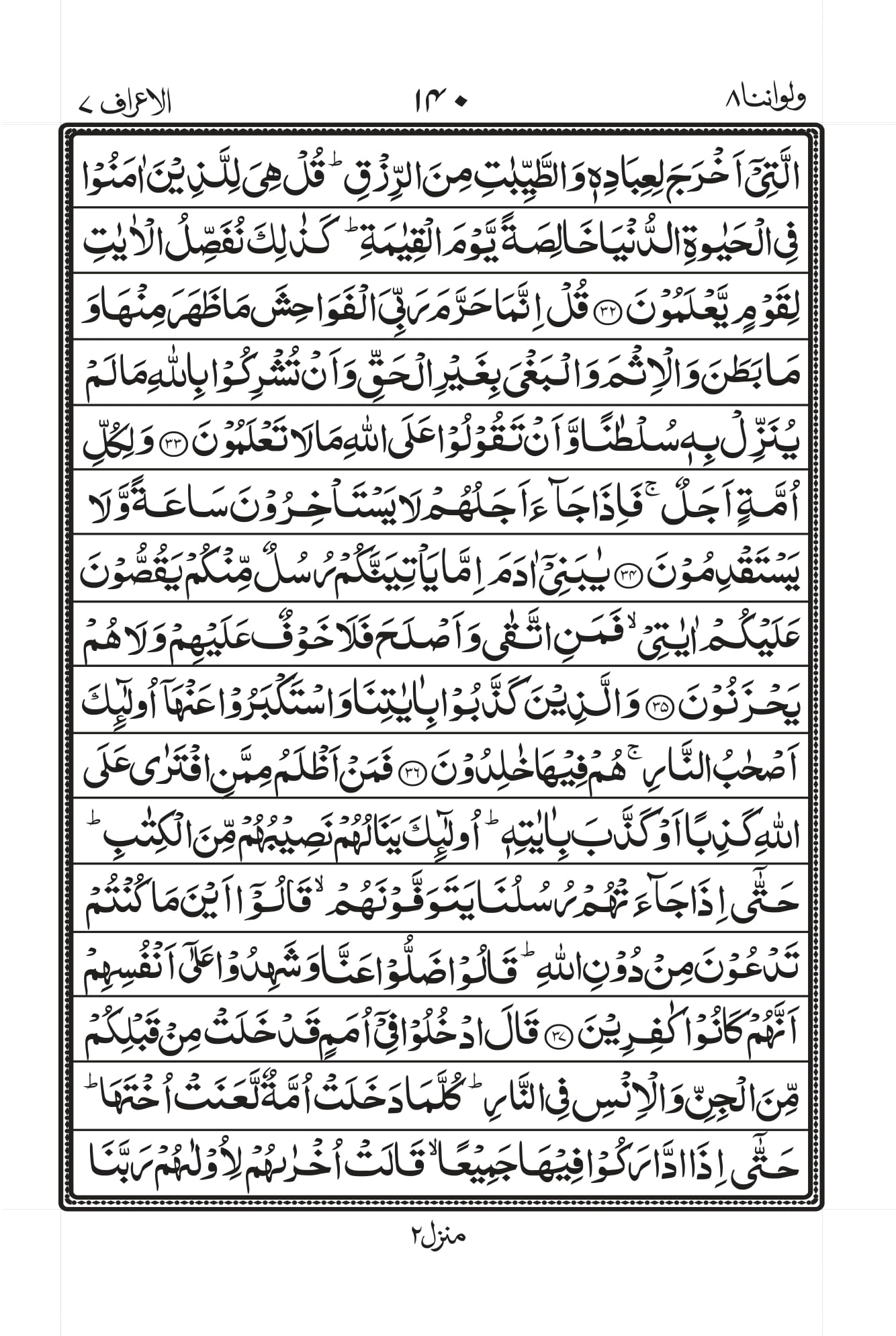 Surah Al-A’raaf Page 4