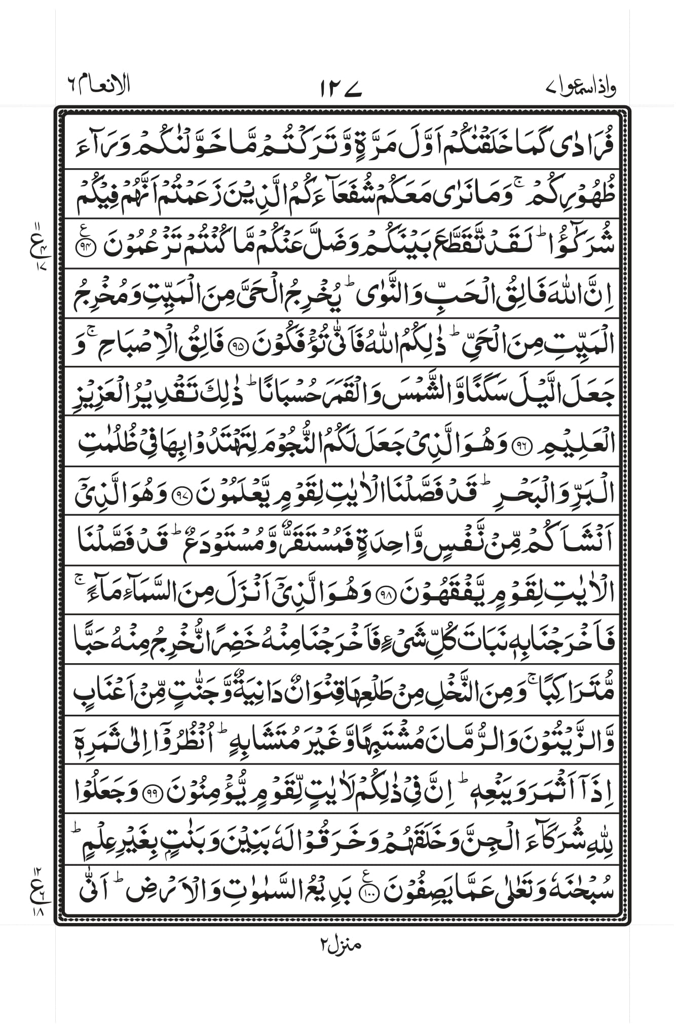 Surah Al-An’aam Page 12