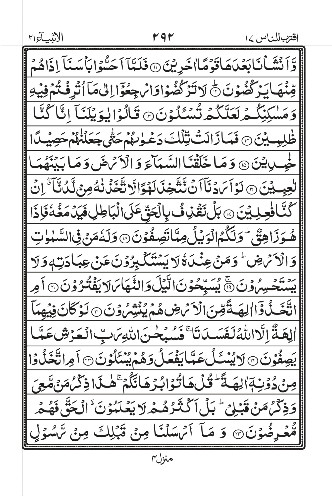 Surah Al-Anbiyaa Page 2