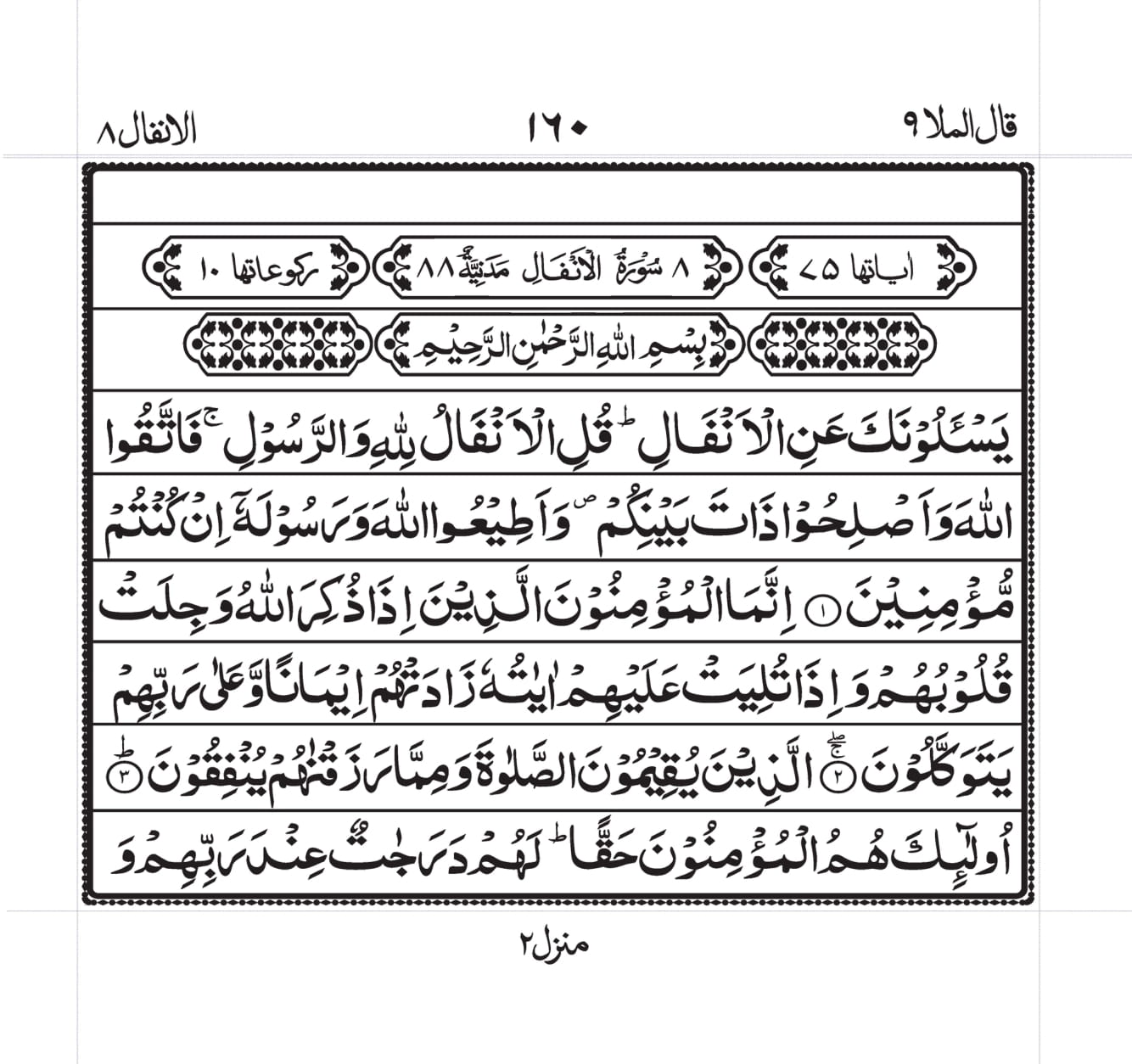 Surah Al-Anfaal Page 1