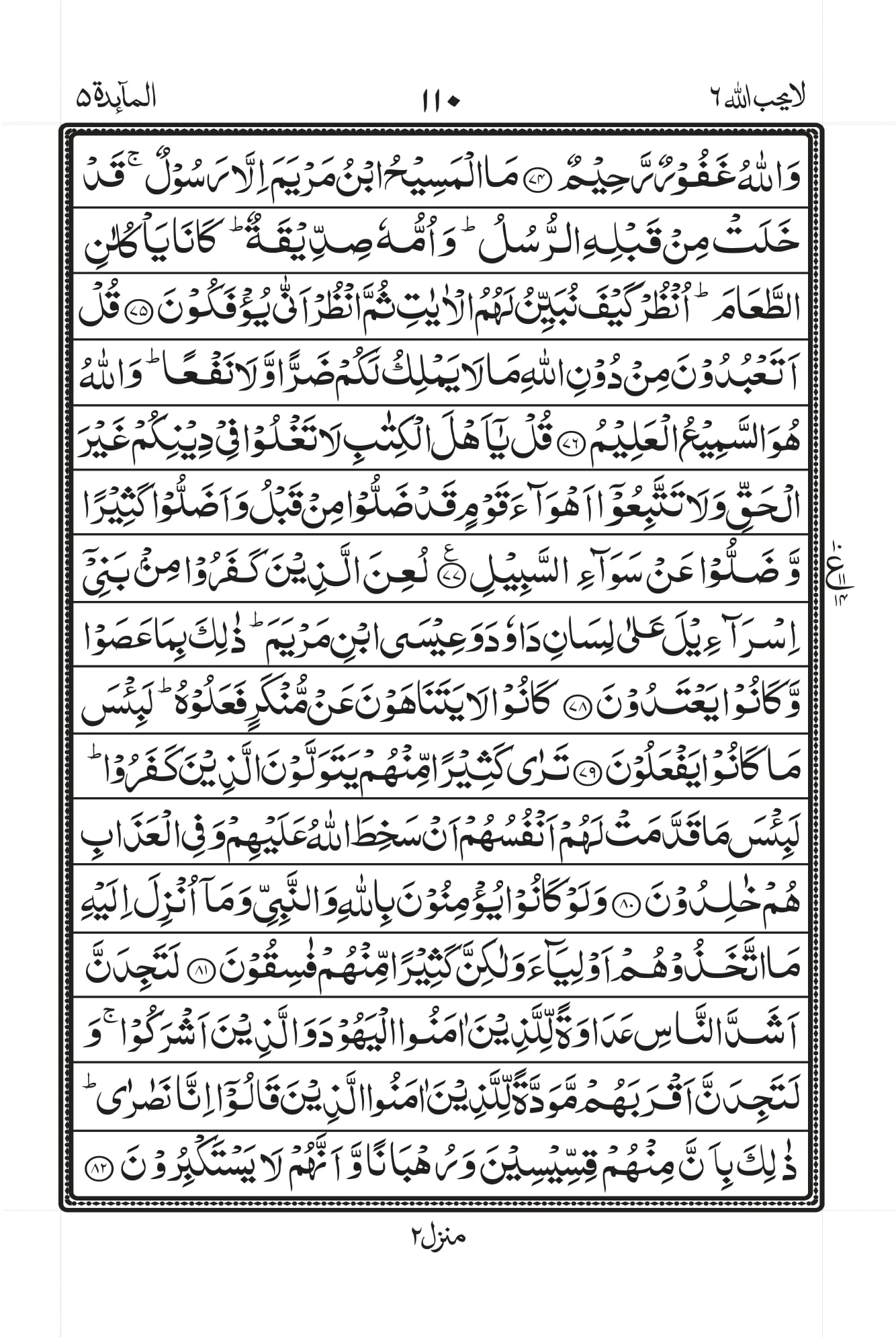 Surah Al-Maaida Page 14