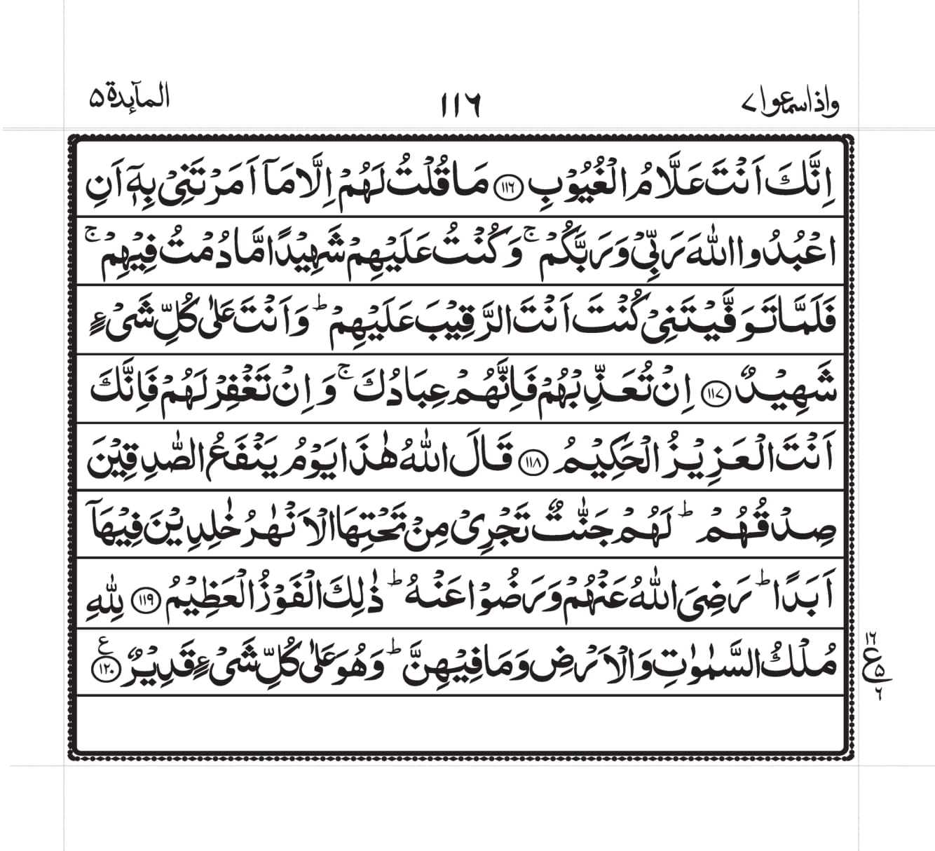 Surah Al-Maaida Page 20