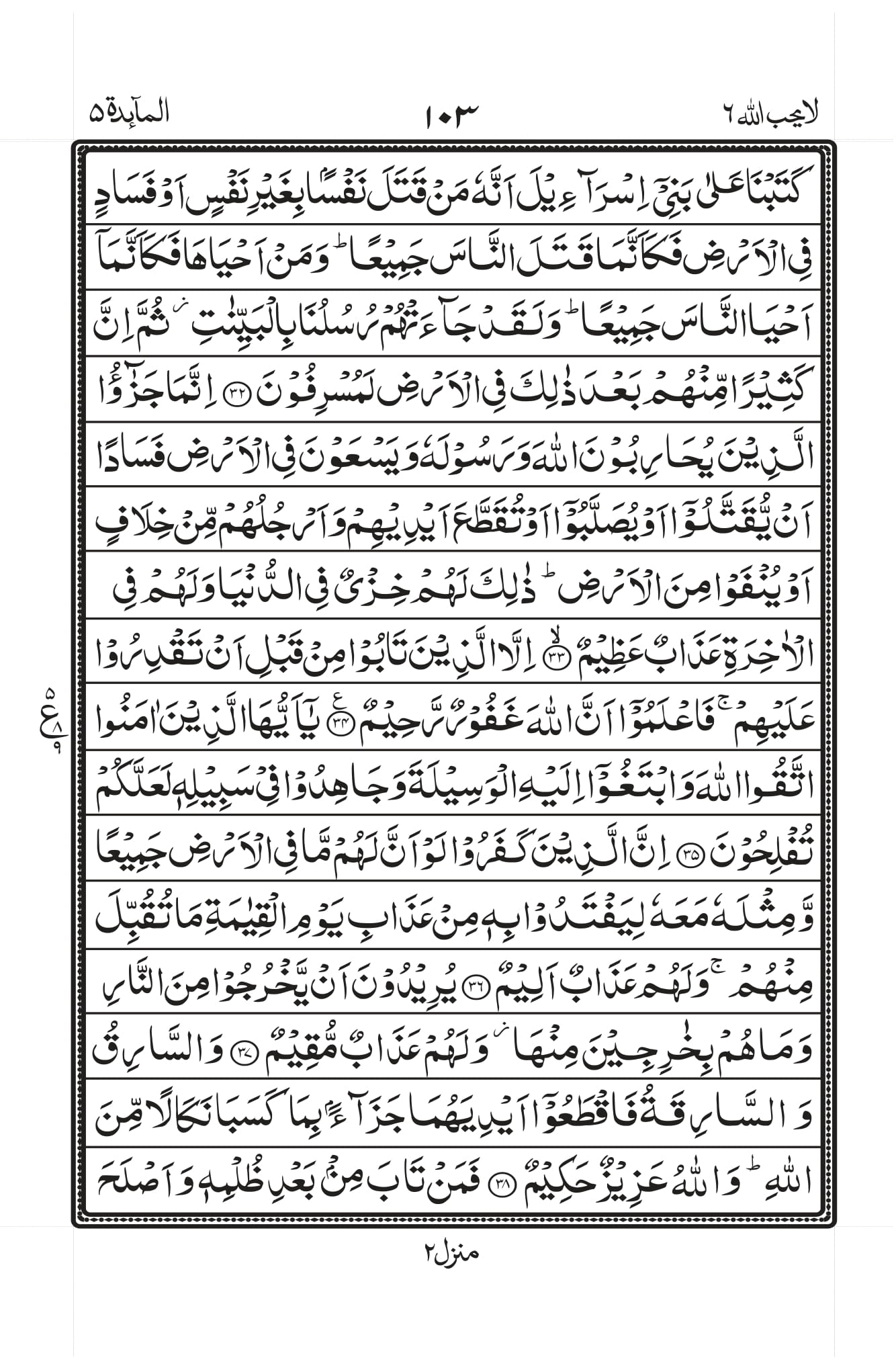 Surah Al-Maaida Page 7