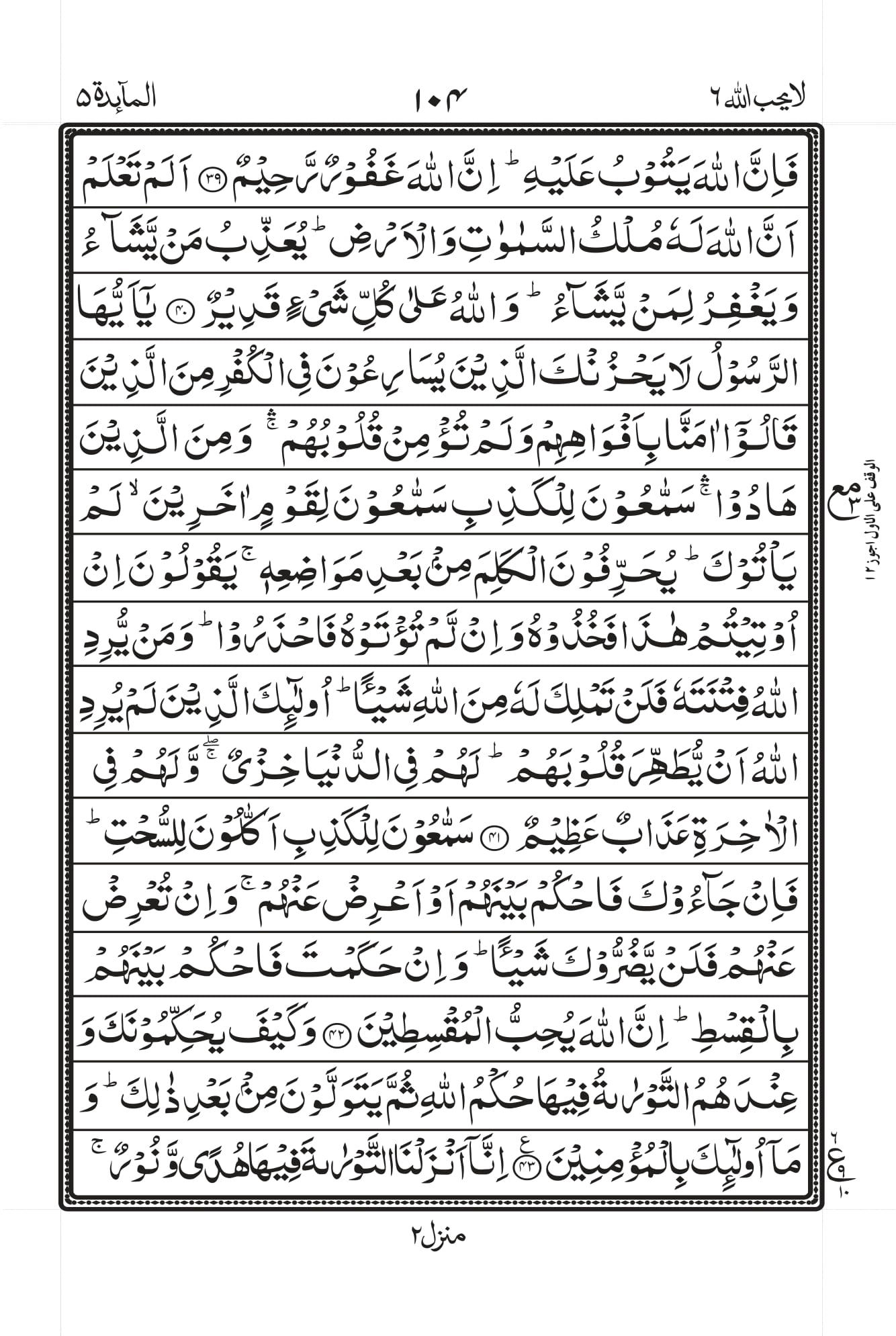 Surah Al-Maaida Page 8