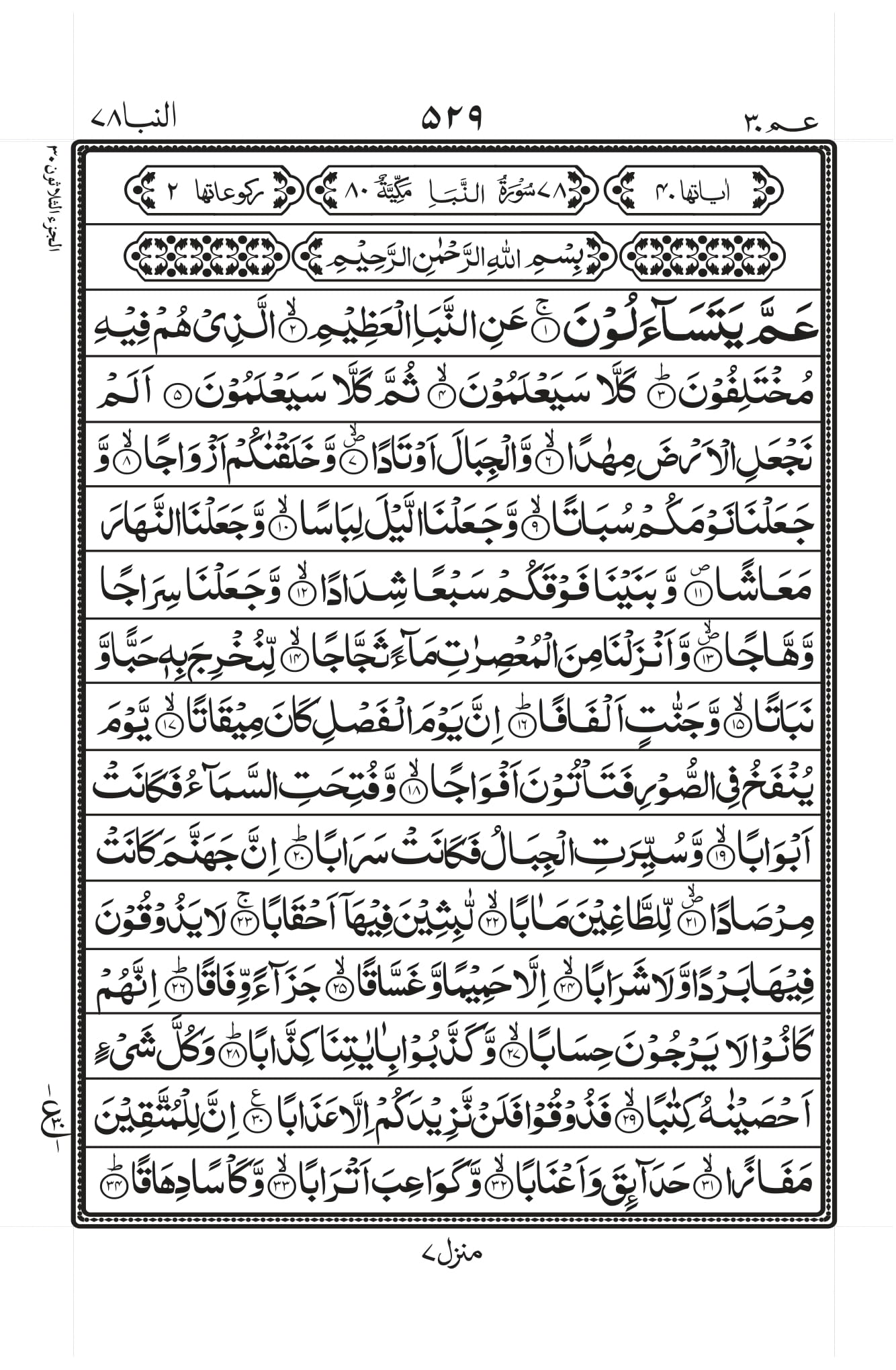 Surah An-Naba Page 1