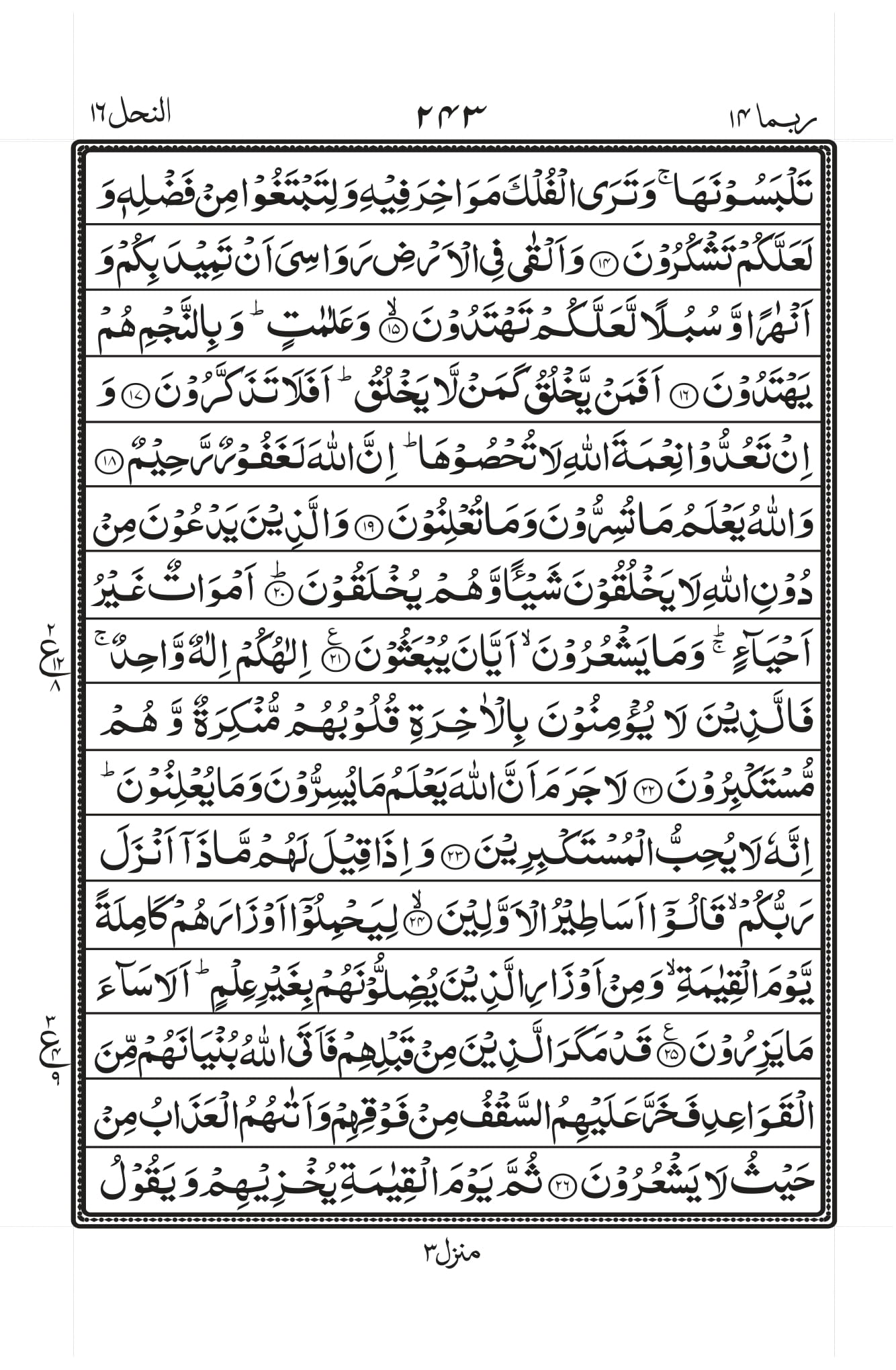 Surah An-Nahl Page 3