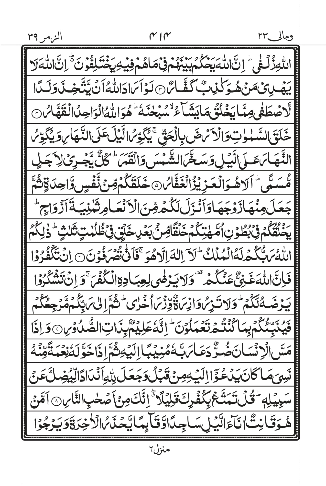 Surah Az-Zumar Page 2