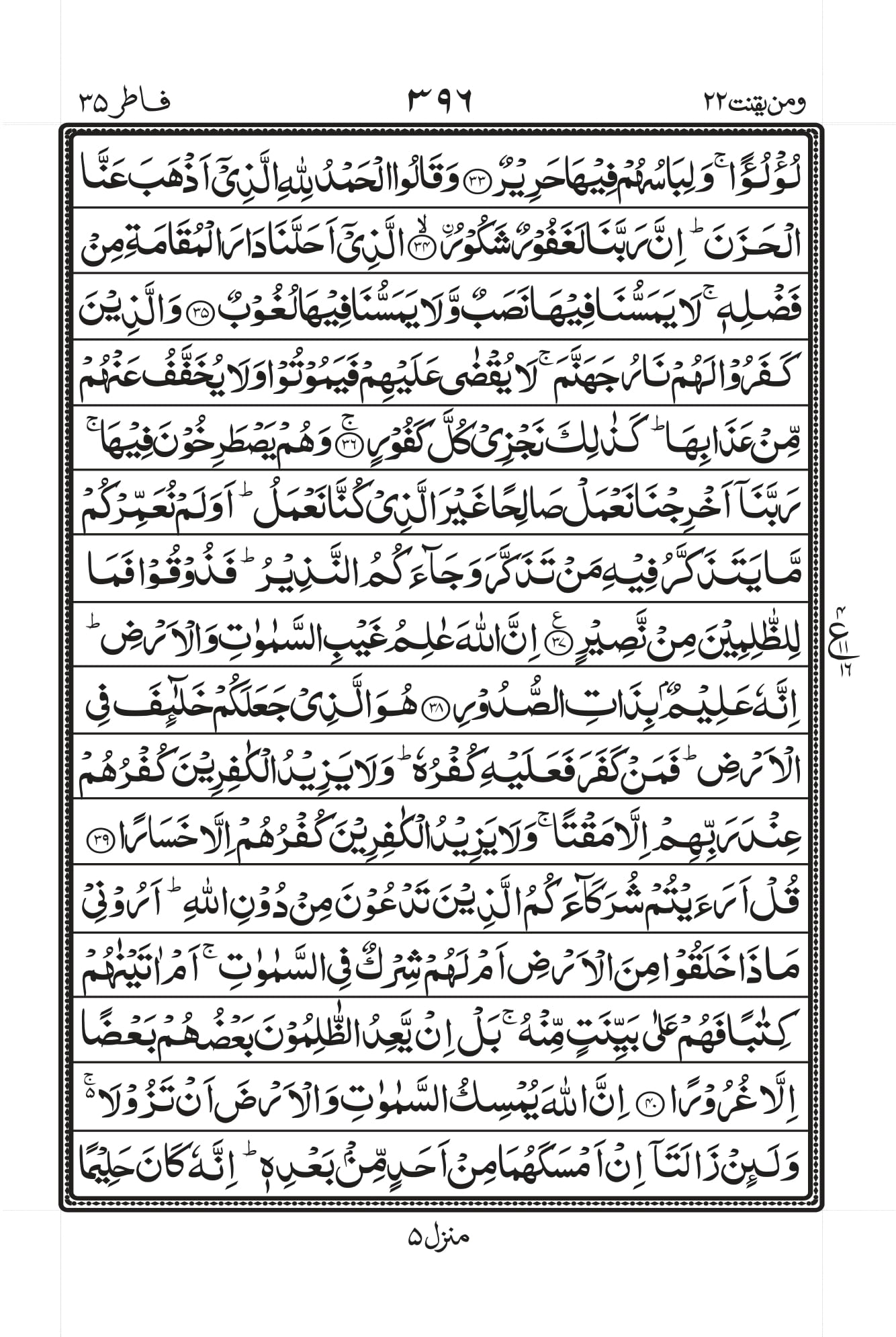 Surah Faatir Page 5