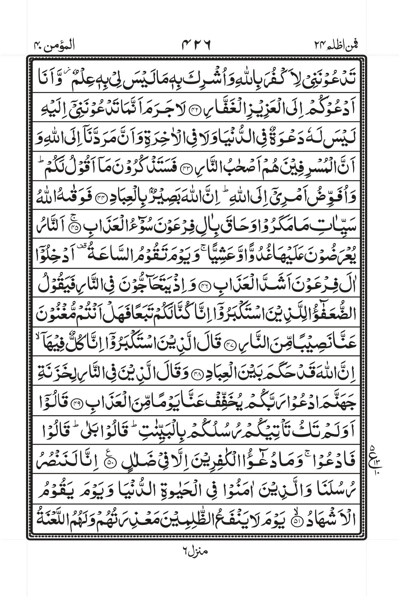 Surah Ghafir (Mau’min) Page 6