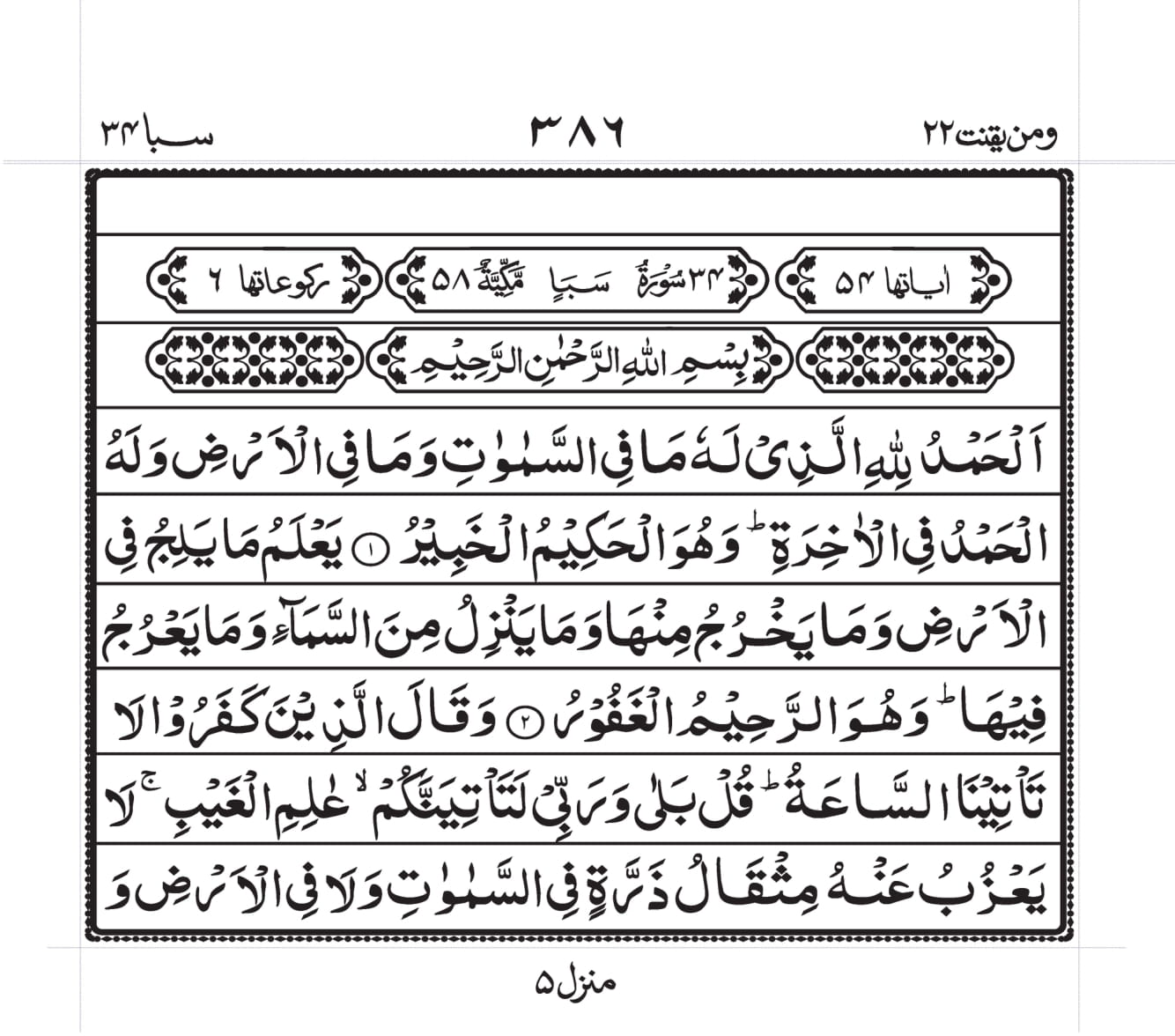 Surah Saba Page 1